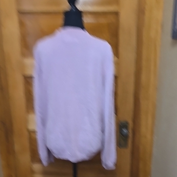 Alfred Dunner Lilac Floral Long Sleeve Mock Turtleneck Grandmacore Sweater L - Picture 5 of 5